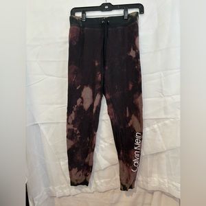 Calvin Klein Sleepwear Women’s Lounge Pants Burgundy Tie‎ Dye Size Small